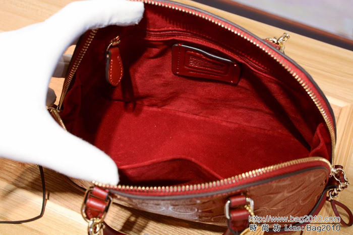 COACH蔻馳 海外代購品質 55450 專櫃最火爆款 小貝殼包 經典壓紋配色拼接 手提斜挎包  Chz1469